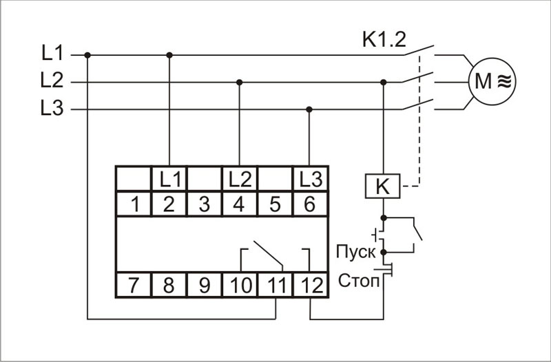 Реле контроля фаз f f