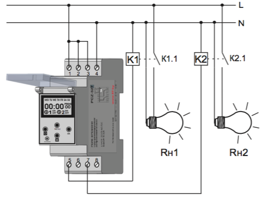 Rt 10 схема подключения Схема подключения таймера